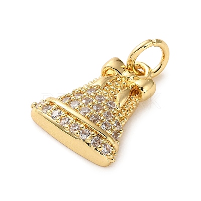 Brass Micro Pave Cubic Zirconia Charms LS-KK-I383-05G-01-1