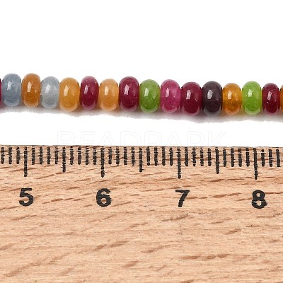 Dyed Natural White Jade Imitation Tourmaline Beads Strands G-K343-C55-01-1