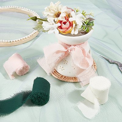 3 Rolls 3 Colors Polyester Ribbon OCOR-GF0001-68-1