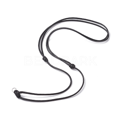 Adjustable Waxed Cord Pendant Necklace Makings NJEW-JN04668-1