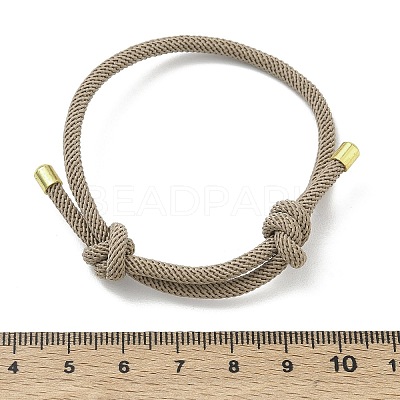 Adjustable Nylon Round Milan Cord Slider Bracelet Making FB-H001-01G-03-1