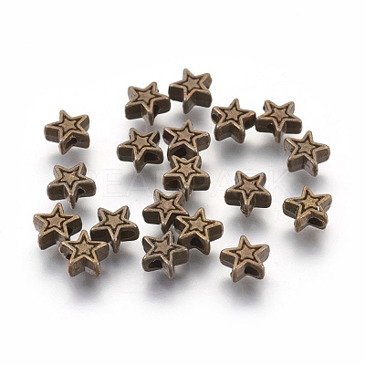 Tibetan Style Alloy Beads TIBEB-01-AB-NR-1