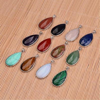 Natural & Synthetic Mixed Stone Big Pendants G-I184-M-1