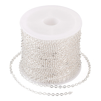 Brass Coated Iron Flat Cable Chains CH-TAC0007-02S-1