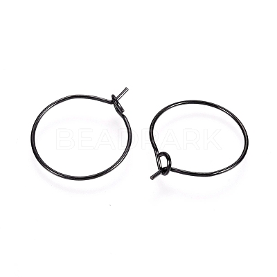316L Surgical Stainless Steel Hoop Earring Findings STAS-D164-04B-1