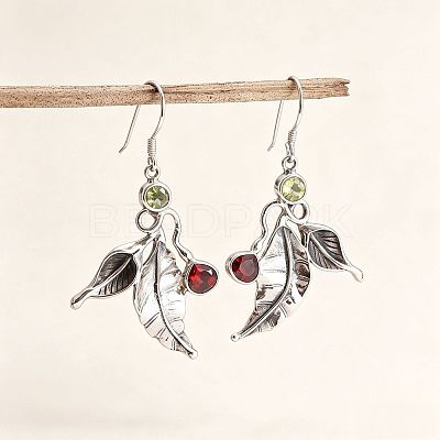 Alloy Rhinestone Dangle Earrings for Women WG1931A-01-1