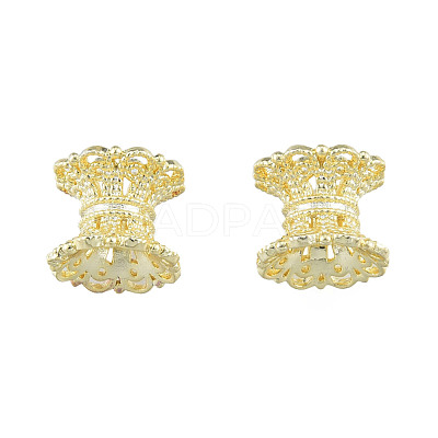 Brass Double Bead Caps KK-N259-23-1