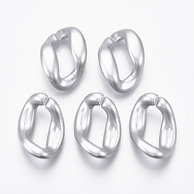 Spray Painted CCB Plastic Linking Rings CCB-R104-02A-03-1