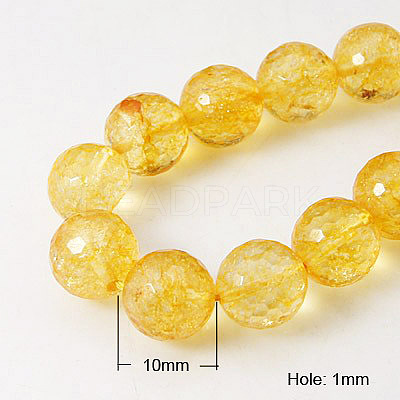 Natural Quartz Crystal Beads Strands G-G099-F10mm-19-1