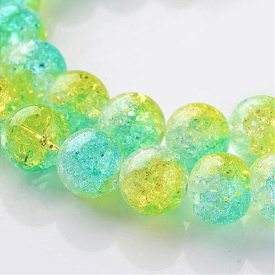 Crackle Glass Round Bead Strands CCG-M001-M-8mm-1