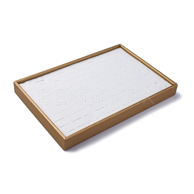 100-Slot Imitation Leather Jewelry Ring Organizer Display Trays CON-G023-16-1