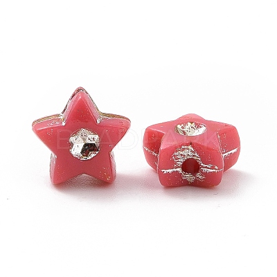 Plating Acrylic Beads OACR-C013-05-1
