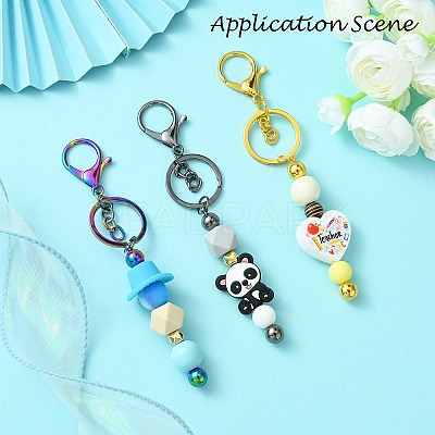 Alloy Bar Beadable Keychain for Jewelry Making DIY Crafts KEYC-A011-01RG-1