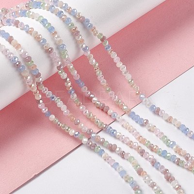 Electroplate Glass Beads Strands EGLA-S192-001A-B14-1