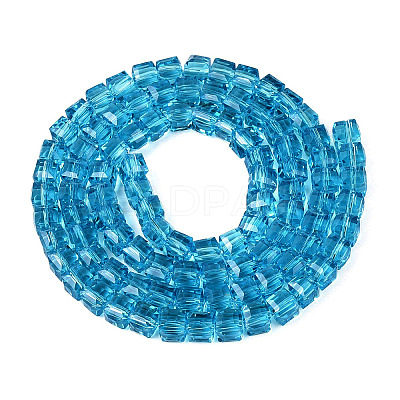 Transparent Glass Beads Strands GLAA-R041-8x8mm-A11-1