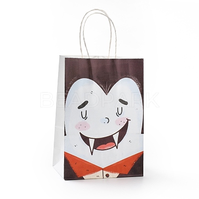 Halloween Theme Kraft Paper Gift Bags CARB-A006-01B-1