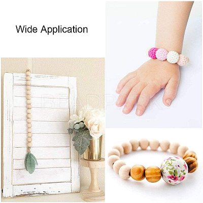 Unfinished Wood Beads WOOD-PH0008-19-WH-1