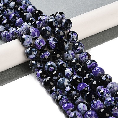 Natural Fire Crackle Agate Beads Strands G-M437-A01-01I-1