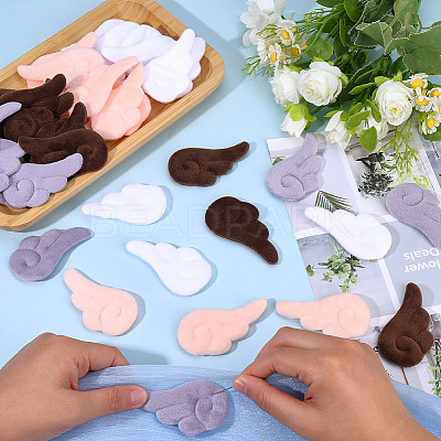 40Pcs 4 Colors Cloth Ornaments Accessories AJEW-GF0012-68-1
