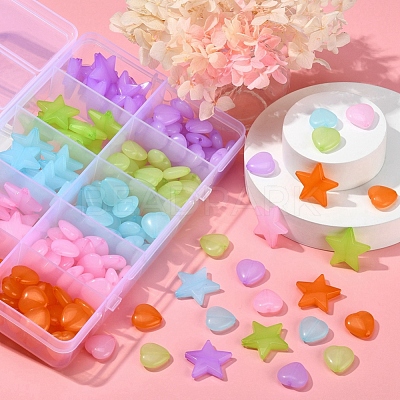 175Pcs 10 Style Imitation Jelly Acrylic Beads MACR-YW0001-80-1