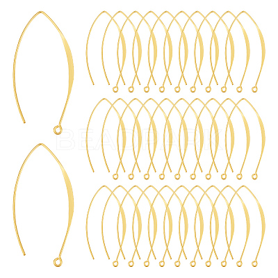 50Pcs Brass Earring Hooks KK-UN0002-80-1