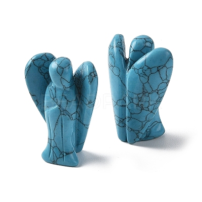 Dyed Synthetic Turquoise Carved Angle Figurines GG-CBA9C2C-A17-1