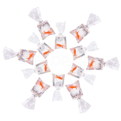 12Pcs Resin Pendants RESI-SC0001-91B-1