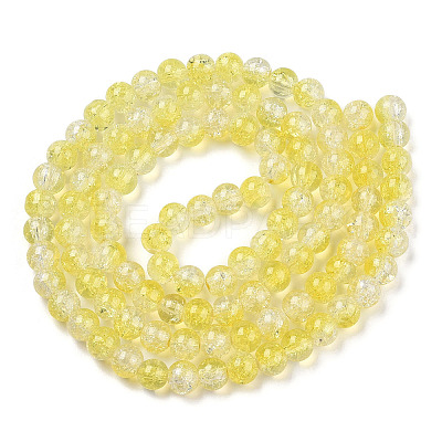 Transparent Crackle Baking Paint Glass Beads Strands X1-DGLA-T003-01A-15-1