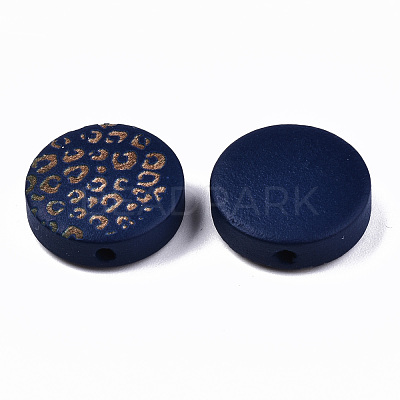 Painted Natural Wood Beads WOOD-T021-49A-02-1