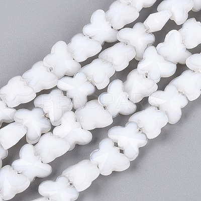 Opaque Glass Beads Strands GLAA-N073-01A-1
