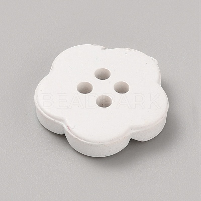 Spray Painted Plastic Buttons FIND-WH0152-394B-10-1