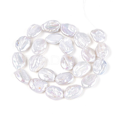 Natural Baroque Keshi Pearl Beads Strands PEAR-S020-T10-01-1