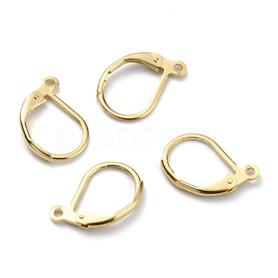 Brass Leverback Earring Findings KK-O131-09G-1