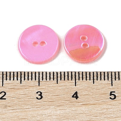Spray Paint Natural Freshwater Shell Button BSHE-H018-15D-1