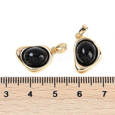 Black Glass Pendants KK-U043-52G-04-1