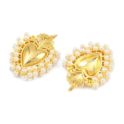 Alloy & Glass Seed Beaded Pendants GL-CBA96FD-01G-07-1