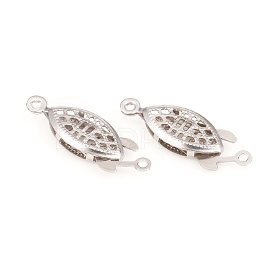 Tarnish Resistant 304 Stainless Steel Box Clasps STAS-G229-03P-1