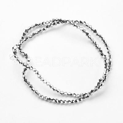 Electroplate Glass Beads Strands EGLA-J026-3mm-F19-1