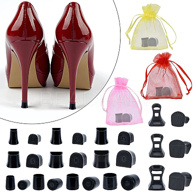 13 Pairs 13 Style PVC High Heel Stoppers Protector AJEW-GF0005-22B-1