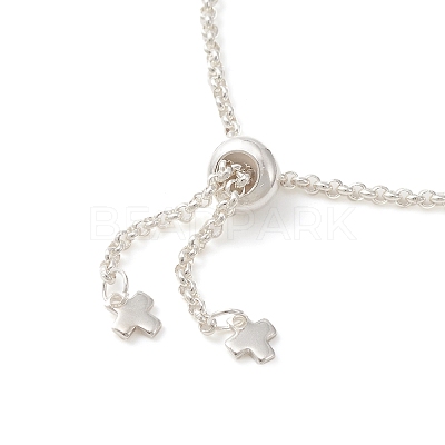 Natural Pearl Link Slider Bracelet BJEW-JB09449-01-1