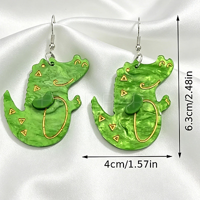 Printed Acrylic Dangle Earrings WGE1941-01-1