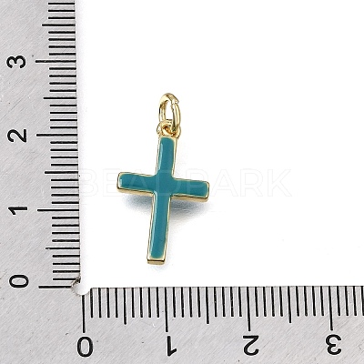 Brass Enamel Pendants KK-CBAEEA8-10G-1