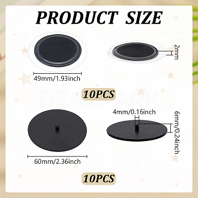 Plastic with Silicone Doll Base Display Rack AJEW-WH0609-251B-1