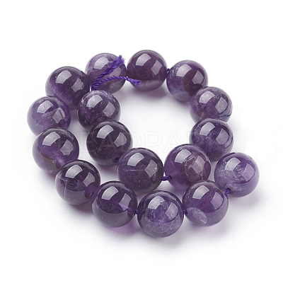 Natural Amethyst Beads Strands G-G099-10mm-1-1