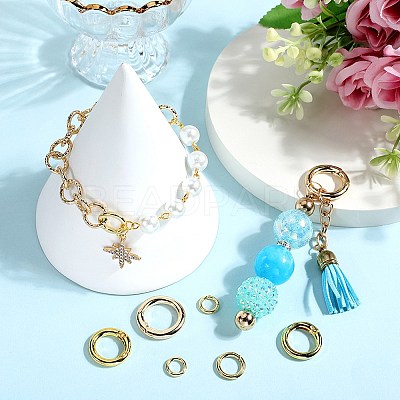 8Pcs 4 Styles Brass Twister Clasps KK-SC0005-68-1