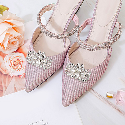 4Pcs 2 Colors Detachable Flower Shoe Decoration AJEW-GO0001-95-1