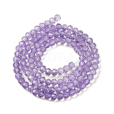 Transparent Baking Paint Glass Beads Strands DGLA-A034-T4mm-D03-1