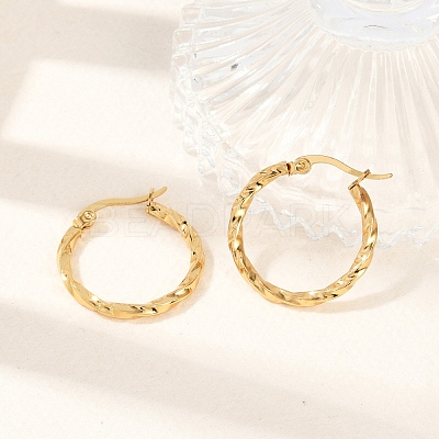 201 Stainless Steel Hoop Earrings EJEW-I245-07B-1