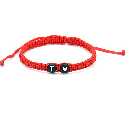 Resin Beads Braided Bead Bracelets FS-WG108B7-20-1