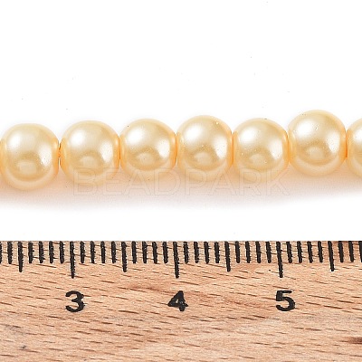 Baking Paint Pearlized Glass Pearl Round Bead Strands HY-Q003-6mm-61-1